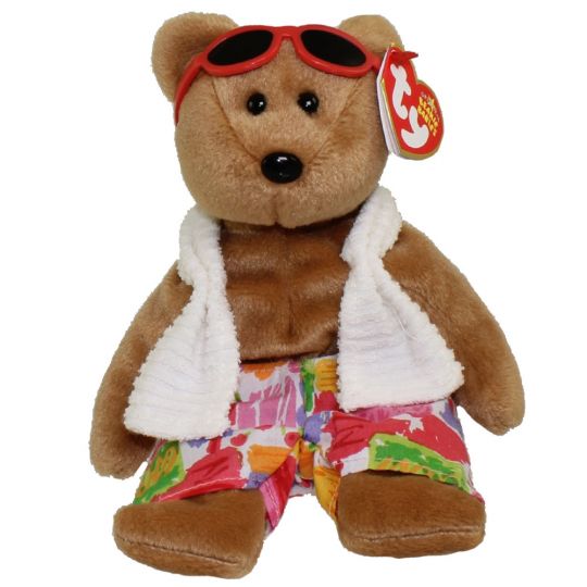 TY Beanie Baby - MIAMI the Bear (8.5 inch MINT) - PlushCollector.com