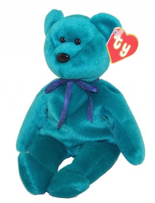 teddy teal beanie baby value